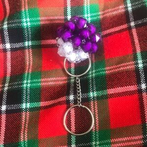 Bead key chain key ring